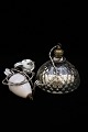 Original 1800s ceiling lamp with lampshade in waffled ...