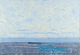 Peer Lorentz Dahl (1915-2005), Norwegian artist, oil on canvas.
Modernist beach scene with rowboats.