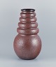 L'Art presents: West Germany, floor vase in ceramic with glaze in shades of brown.