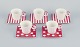 Royal Fine China, a set of five pairs of "Freshness Red" ...