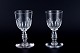 Holmegaard, Denmark, a set of two faceted cut "Paul" port wine glasses.