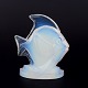 Sabino, France. A fish in art glass. Art Deco opaline glass with a bluish tint.