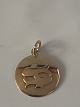 Zodiac sign Pisces pendant #14 carat Gold
Stamped 585 FA
Height 18.69 mm
Width 16.06 mm