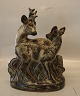 21449 RC Deer group ca 34 x 25 cm  KK april 1957 Royal Copenhagen Art Pottery
