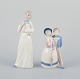 Two Spanish porcelain figurines depicting children. Handmade.