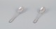 Georg Jensen. Two Beaded tablespoons in 830 silver.