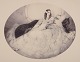 Louis Icart (1888-1950). Håndkoloreret gravering.
”Black Fan” / "Eventail Noir".
