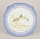 Royal Copenhagen Fauna Danica fish plate. Hand-painted fish motif with gold 
decoration.