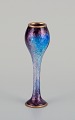 Fauré et Marty for Limoges, Frankrig.
Slank vase i emaljearbejde. Dekoration i blå og violette toner.