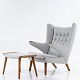 Roxy Klassik 
presents: 
Hans J. 
Wegner / AP 
Chair
AP 19 - 
Reupholstered 
Teddy chair 
with matching 
stool in ...