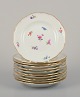 Meissen, Germany.
A set of eleven small plates in porcelain.