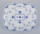 Royal Copenhagen Blue Fluted Full Lace, square bowl.