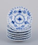 Royal Copenhagen Blue Fluted Full Lace, a set of six caviar bowls/butter pats.