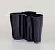 Alvar Aalto, Iittala, Finland. "Savoy" vase in dark blue glass.