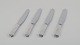 Georg Jensen Pyramid, a set of six short-handled dinner knives in sterling 
silver.