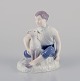 Bing and Grondahl, porcelain figurine of girl with lamb.