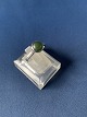 Silver ring with green jade
Stamped 925S
Size 56