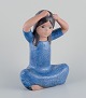 Lisa Larson for Gustavsberg. Large rare figurine of a Thai girl.