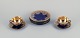 Japan, porcelain coffee service hand-decorated in Sevres blue and gold.
Consisting of two pairs of large coffee cups and four plates.