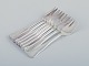 Cohr, Danish silversmith. "Old Danish". Eight cake forks in 830 silver.