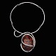 Bestik.dk 
presents: 
Sterling 
Silver Necklace 
with large 
Amber Pendant.