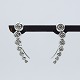 Georg Jensen; Aurora ear rings in 18k white gold with diamonds