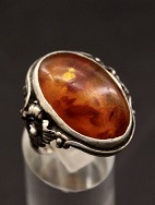 Sterling silver ring  with amber