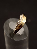 14 carat gold ring with small diamonds