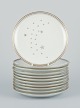 Bing and Grondahl, “Milky Way”. 
A set of eleven plates.