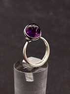 Bent Knudsen sterling silver ring with amethyst