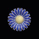 Georg Jensen. 
Sterling Silver 
Daisy Brooch 
with Blue ...