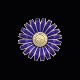 Georg Jensen. 
Sterling Silver 
Daisy Brooch 
with Royal ...