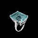14k White Gold 
Ring with 
Aquamarine.
