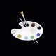 A. Michelsen. 
Sterling Silver 
'Palette' 
Brooch with 
Enamel