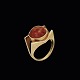 Einer Bernhard 
Fehrn. 14k Gold 
Ring with 
Amber.