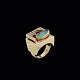 Frank Ahm. 
Danish 14k Gold 
Ring with Opal.