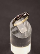 830 silver ring  with 6 garnets