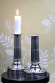 A pair of early 19th century silver candlesticks with Danish Copenhagen 
stamps...