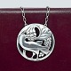 Georg Jensen; A necklace of sterling silver, bird, #98