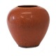 Saxbo stoneware vase redbrown glazed no. 16. H: 16,5cm