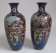 Pair of antique 
cloissonné 
vases, Japan, 
19th century.