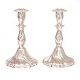 Pair of 
Rococostyle 
silver 
candlesticks by 
Hans Jensen, 
...