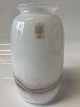 Holmegaard vase Sakura with inlaid pink color. Height 15 cm.