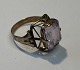 Antique 14 
karat red gold 
ring with 
amethyst, 19th 
century.