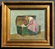 Pegasus – Kunst 
- Antik - 
Design 
presents: 
Friis 
Nybo, Poul 
(1869 - 1929) 
Denmark: Young 
girl reading a 
letter.