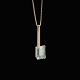 Sven Haugaard - Denmark. 14k Gold Pendant with Aquamarine.