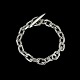 Danish Sterling Silver Anchor Chain Bracelet. 54g.