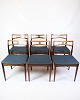 Set of 6 Dining 
Chairs - Model 
94 - Rosewood & 
Blue ...