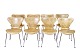 Osted Antik & 
Design 
presents: 
Set Of 
Eight Seven 
Chairs - Model 
3107 - Seven 
Chair - Natural 
Leather - Arne 
...