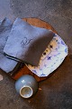 8 pieces of old French damask woven linen napkins...